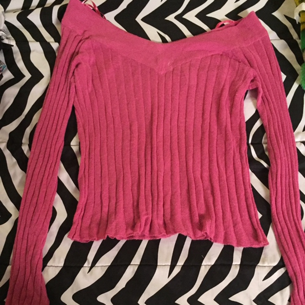 Charlotte Russe pink long sleeve shirt